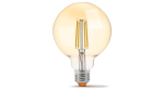 LED source E27 7W G95 Filament  DIM Amber WW